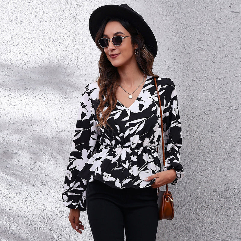 Luftige & Farbenfrohe Damenbluse mit Muster – Leona