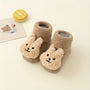 Winterliche Antirutsch Babysocken – Mila | Mit süßem Bärenmotiv und warmem Futter