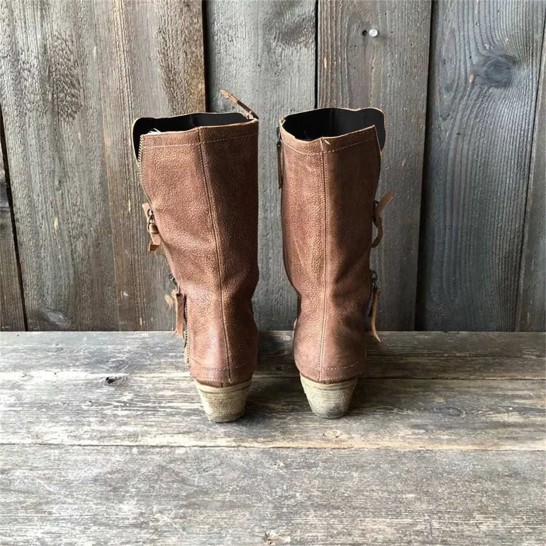 Damen Leder Herbststiefel – Sigrid