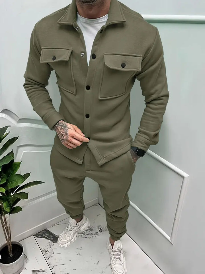 Stylische Herrenset mit Jacke und Hose – Daan