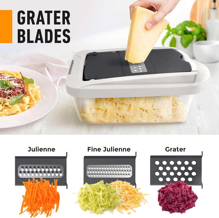 Gemüseschneider | Schnelles 8-in-1 Vielseitiges, Langlebiges Schneiden, Hacken, Reiben-Luzern Mode