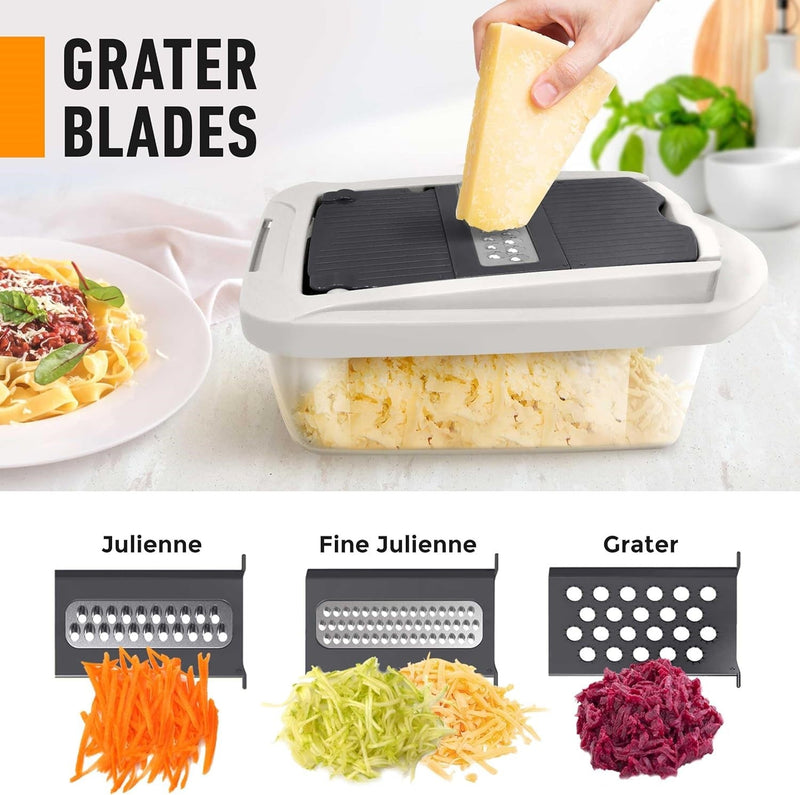 Gemüseschneider | Schnelles 8-in-1 Vielseitiges, Langlebiges Schneiden, Hacken, Reiben-Luzern Mode