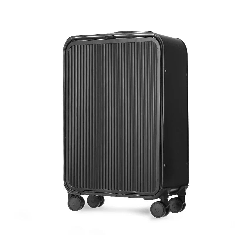 Hartschalenkoffer | 100% Aluminium | Robust | Zahlenschloss | Geräumig-Schwarz-S (47 L)-Luzern Mode