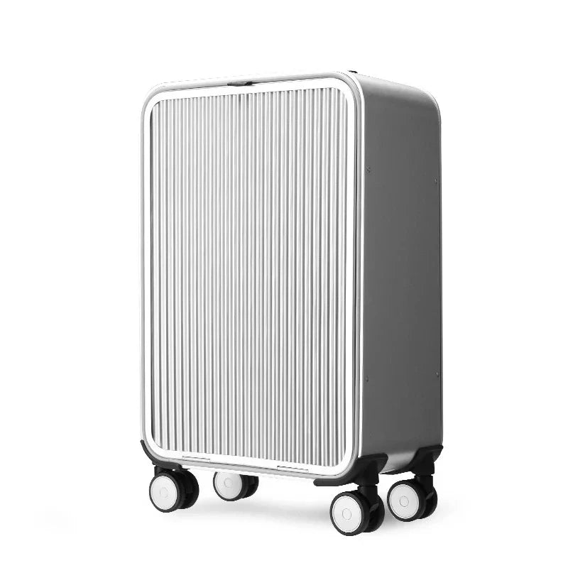 Hartschalenkoffer | 100% Aluminium | Robust | Zahlenschloss | Geräumig-Silber-XS (34 L)-Luzern Mode