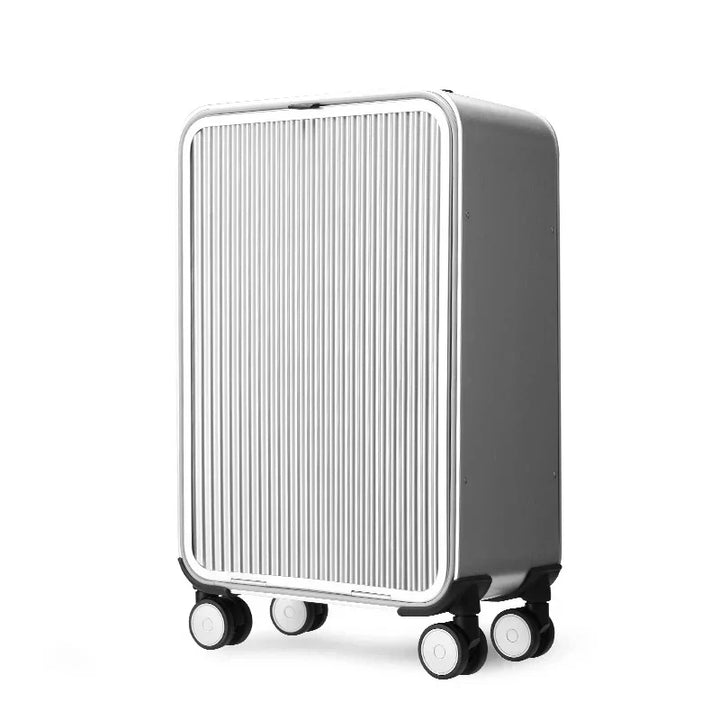 Hartschalenkoffer | 100% Aluminium | Robust | Zahlenschloss | Geräumig-Silber-XS (34 L)-Luzern Mode
