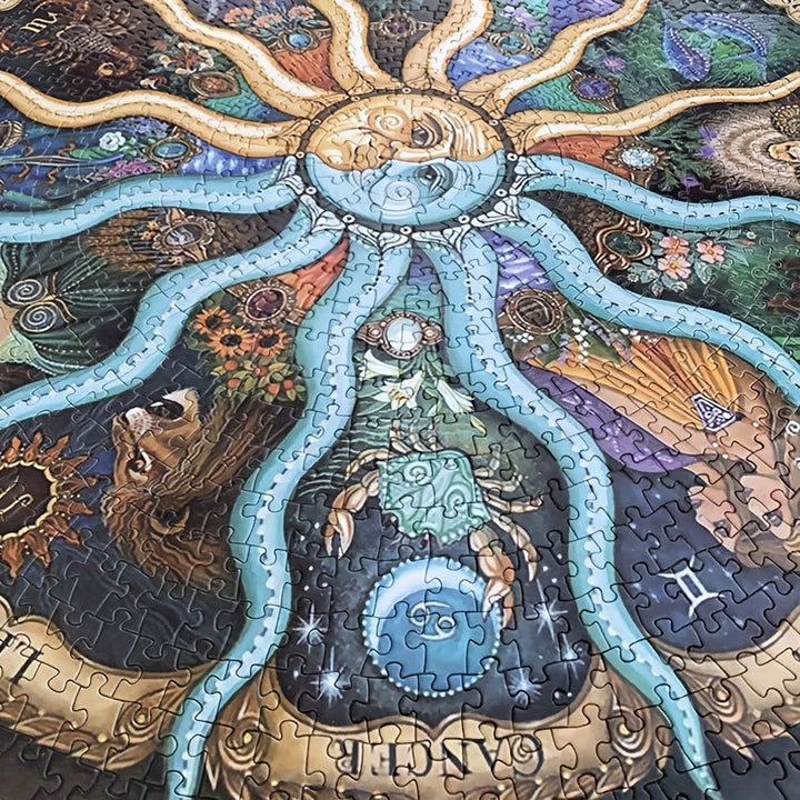 Runde Puzzle | 1000 Teile Sternzeichen Beruhigend Erwachsene-Luzern Mode