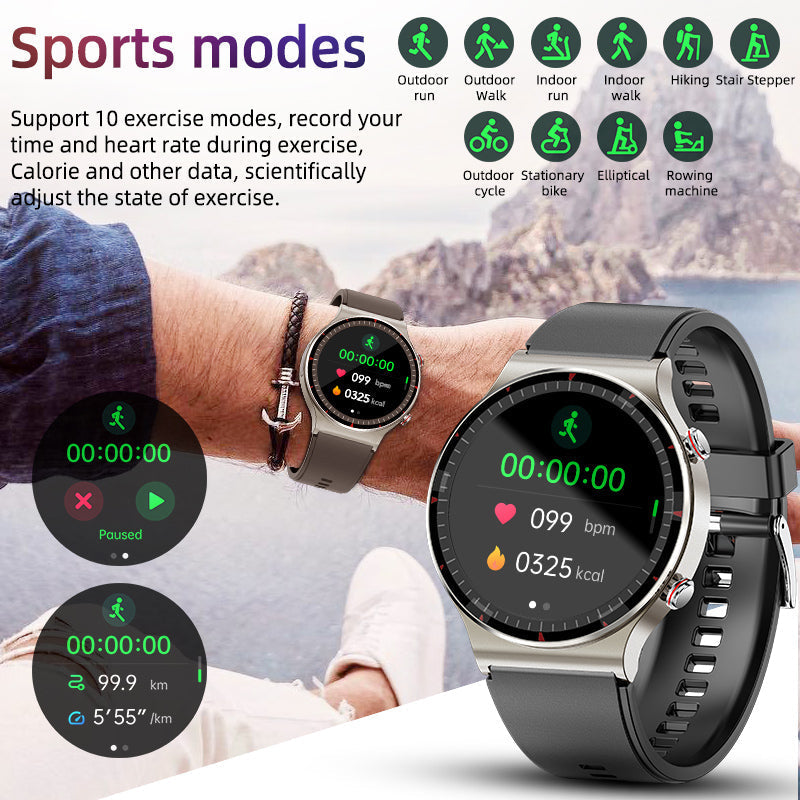 EKG Smartwatch mit Blutsauerstoff- und Herzfrequenzsensor – CardioTrack