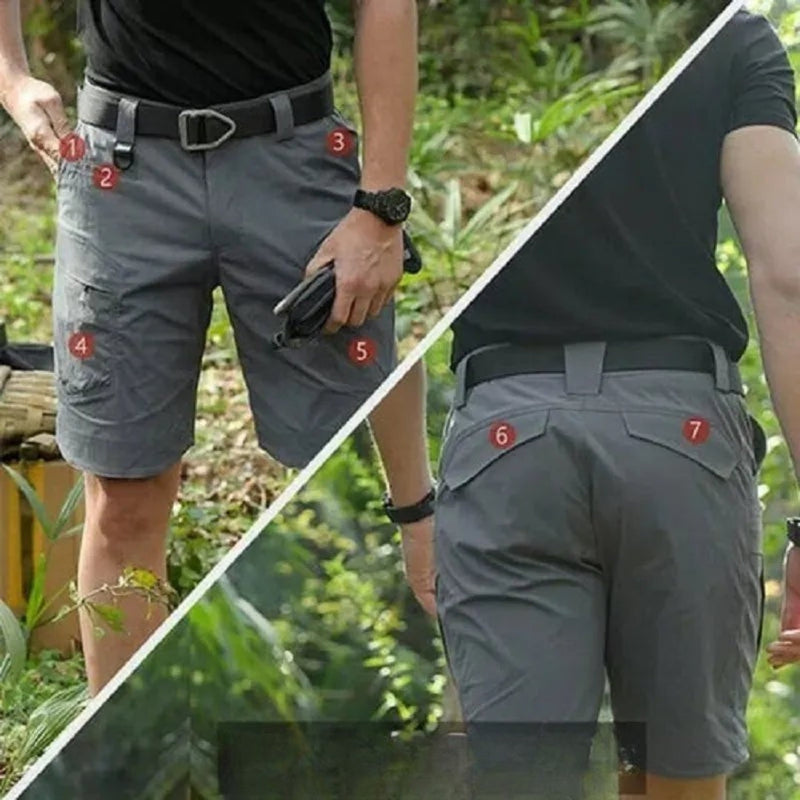 Herren Cargo-Shorts mit 7 Taschen & Gratis Gürtel – Taro