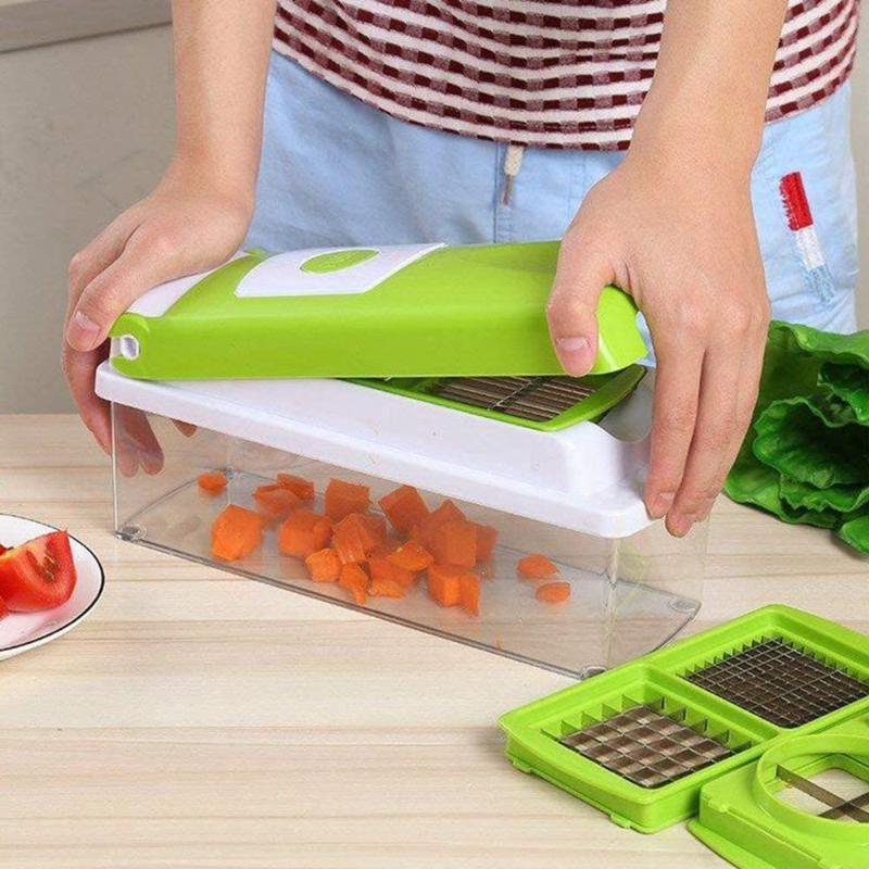 Gemüseschneider | 12-teilig Kompakt Vielseitig Praktisch Langlebig Sicher-Luzern Mode