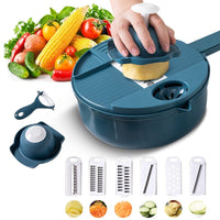 Küchenschneider | 12-in-1 Multifunktional Schnell Einfach Langlebig Edelstahl-Luzern Mode
