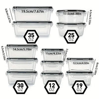 Lebensmittelbehälter-Set | Langlebig Vielseitig Sicher Frischhaltung FoodSaver-12-teilig-Luzern Mode