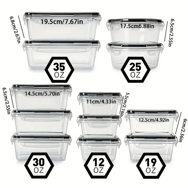 Lebensmittelbehälter-Set | Langlebig Vielseitig Sicher Frischhaltung FoodSaver-12-teilig-Luzern Mode