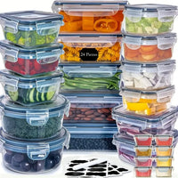 Lebensmittelbehälter-Set | Langlebig Vielseitig Sicher Frischhaltung FoodSaver-24-teilig-Luzern Mode