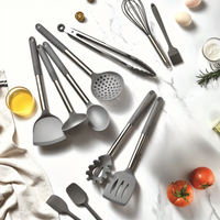 Küchenutensilien-Set | Silikon | 12-teilig | Vielseitig | Edelstahl | Stilvoll | Langlebig-Luzern Mode