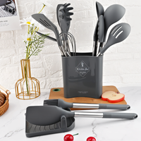 Küchenutensilien-Set | Silikon | 12-teilig | Vielseitig | Edelstahl | Stilvoll | Langlebig-Luzern Mode