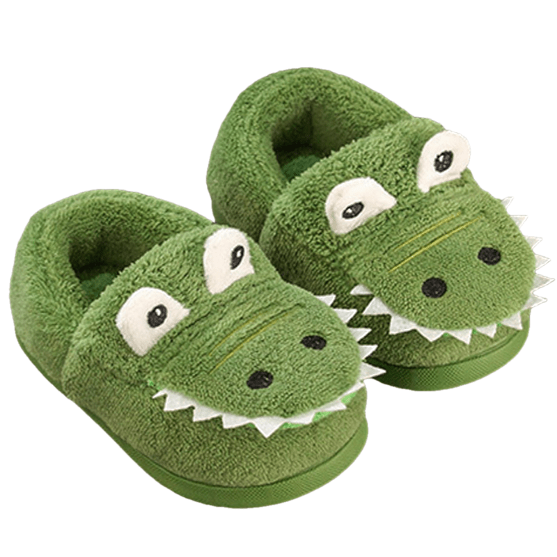 Winter-Dino Kuschelhausschuhe – Extra Weiche und Warme Hausschuhe für Kleinkinder