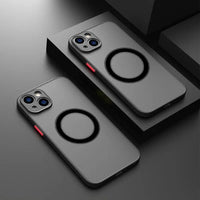 Mattes magnetisches Handyhülle mit Magsafe & Fallschutz – 1+1 KOSTENLOS