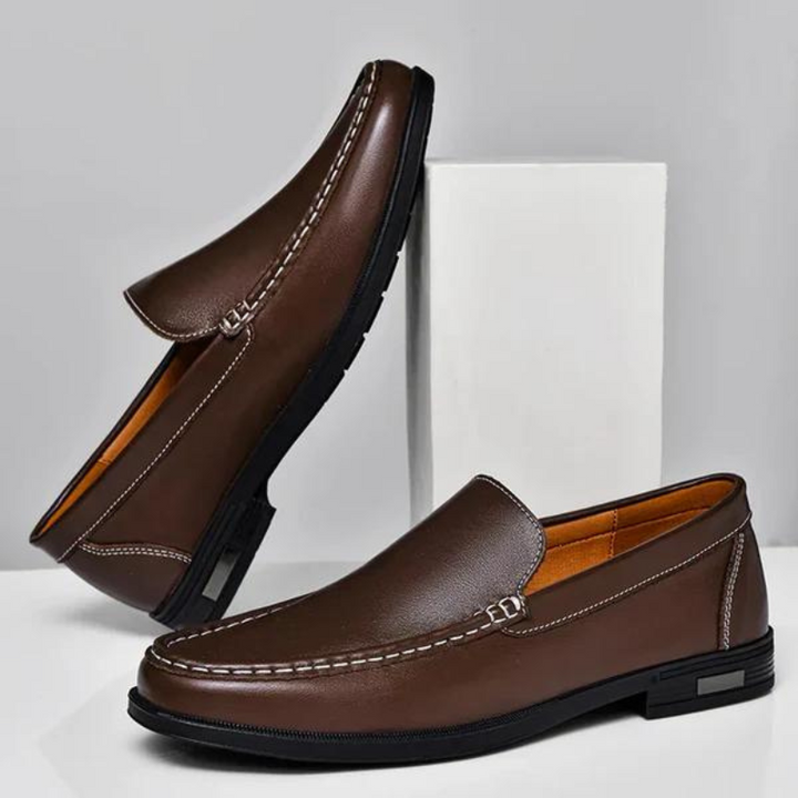 Italienische Slipper aus echtem Leder – Emilio