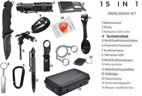 Notfallset | Vielseitiges 15-teiliges Werkzeug | Langlebig & Praktisch | Erste Hilfe-Luzern Mode