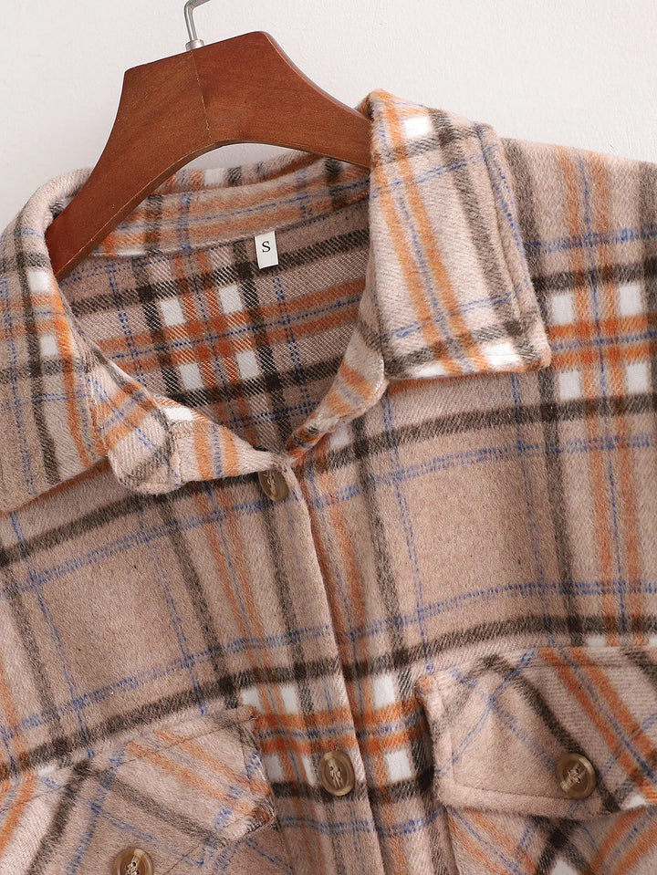 Kariertes Herbstkleid mit Gürtel – Elodie