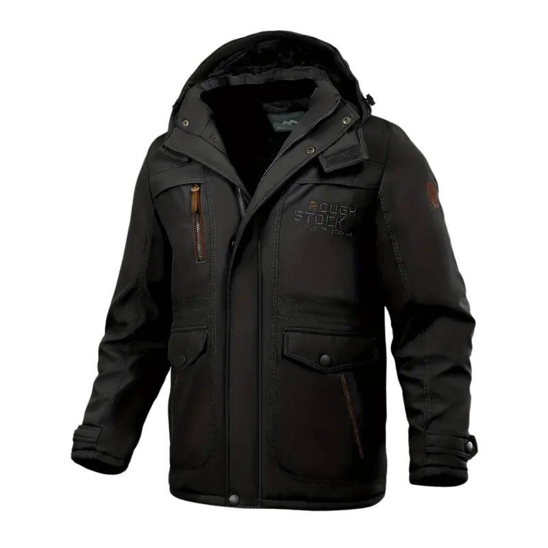 Herren Winterjacke gefüttert mit Plüsch & Kapuze – Stellan