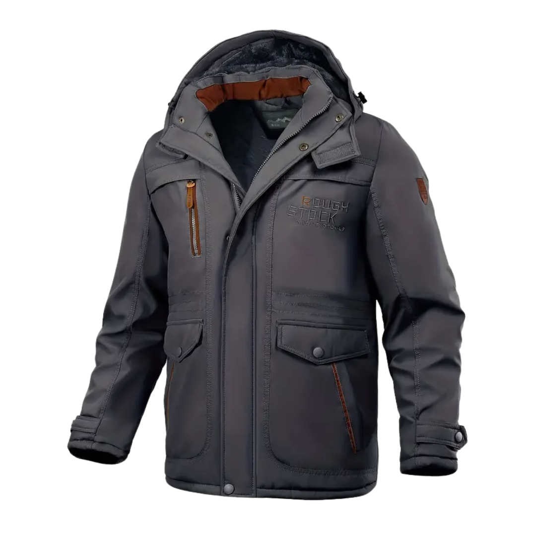 Herren Winterjacke gefüttert mit Plüsch & Kapuze – Stellan