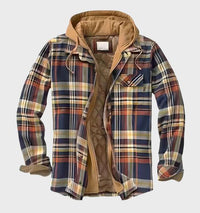 Warme Herrenjacke mit Muster & Kapuze – HeatStyle