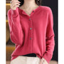 Damen Rundhals-Cardigan – Amalia Herbstzauber