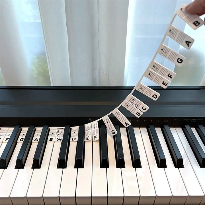 Abnehmbare Notenlabels aus Silikon für 88-Tasten-Pianos und Keyboards