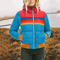 Farbenfrohe Steppjacke für Damen mit Kapuze – Ylva