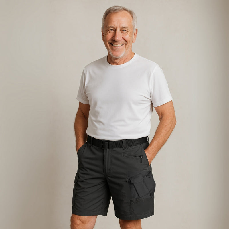 Herren Cargo-Shorts mit 7 Taschen & Gratis Gürtel – Taro