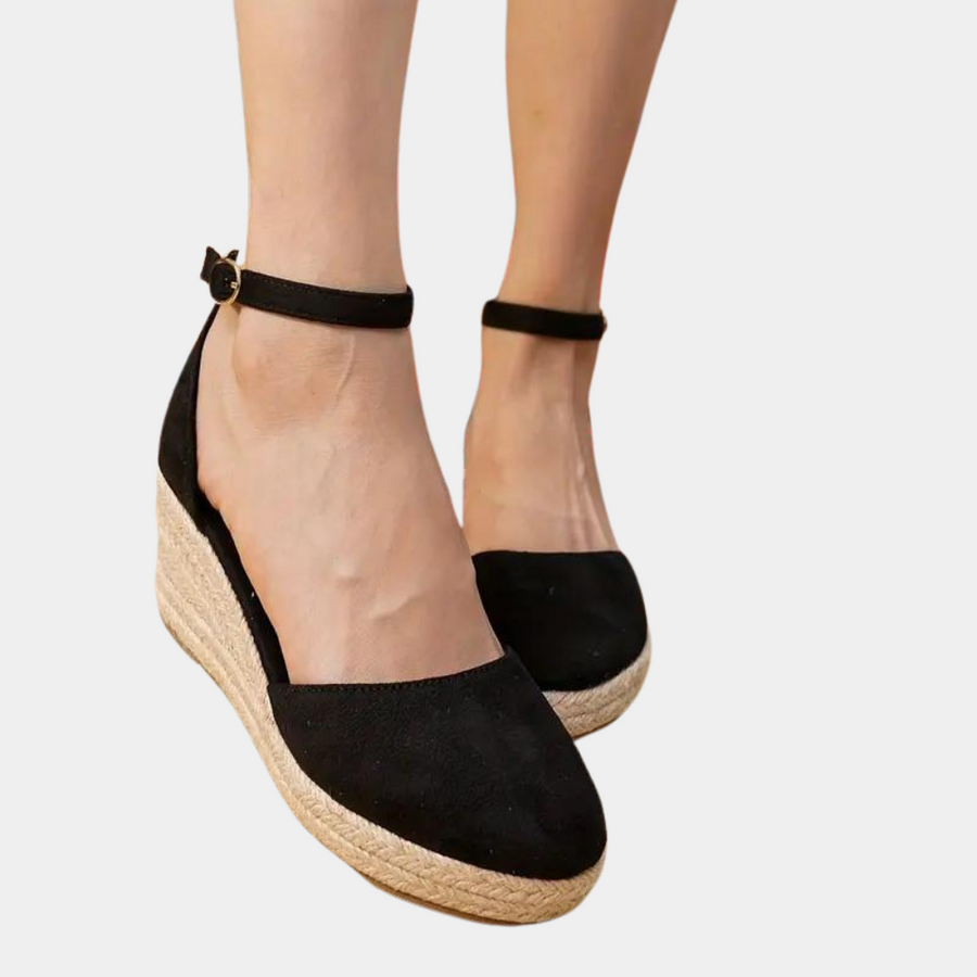 Bequeme Damen-Wedges mit Verstellbarem Riemen & Keilabsatz – Alina