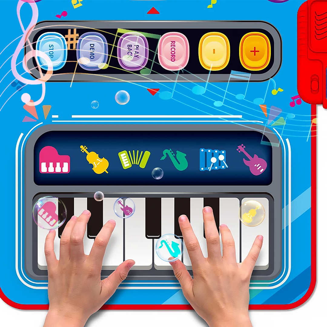 SoundSteps – 2-in-1 Musikalisches Spielmatte mit Klavier & Schlagzeug