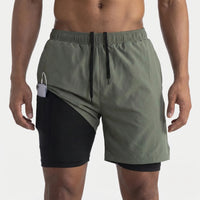 2-In-1 Men's Sport Shorts With Liner - Freddie