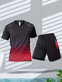 2-Piece Gradient Short-Sleeve Sports Set - Archie