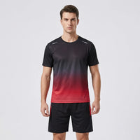 2-Piece Gradient Short-Sleeve Sports Set - Archie