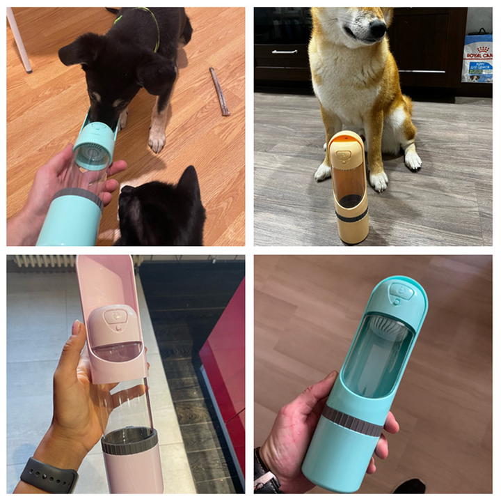 Hunde-Wasserflasche | Futter 2-in-1 Kompakt Praktisch Langlebig Vielseitig-Luzern Mode