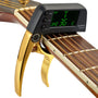 Gitarrenstimmer | Capo | 2-in-1 | Kompakt | Vielseitig | Digital-Gold-Luzern Mode