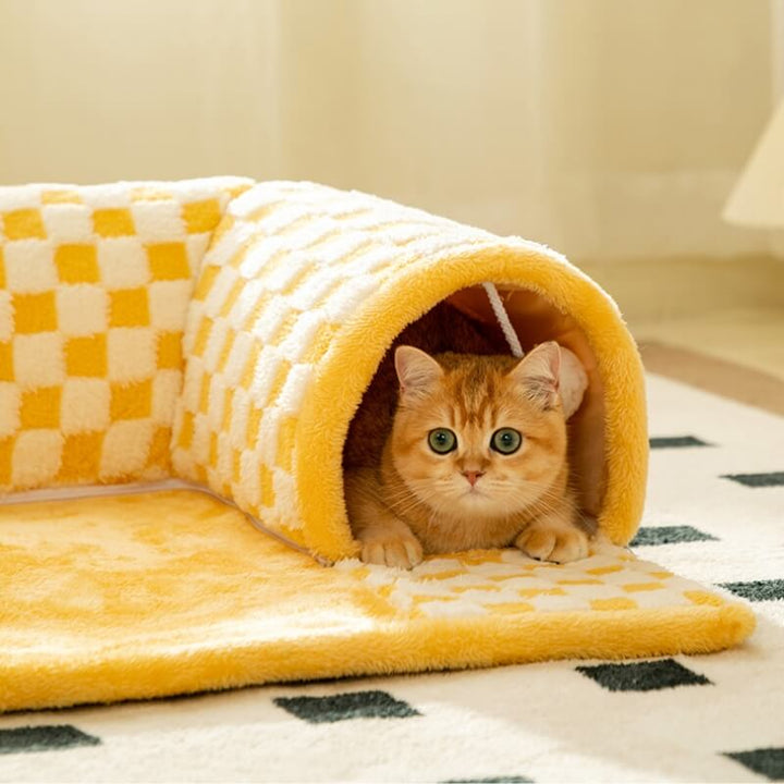 Katzenbett | Vielseitiges Spielen Schlafen Tunnel Komfortabel Gemütlich Weich-Luzern Mode