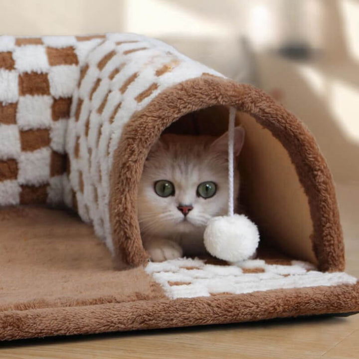Katzenbett | Vielseitiges Spielen Schlafen Tunnel Komfortabel Gemütlich Weich-Luzern Mode