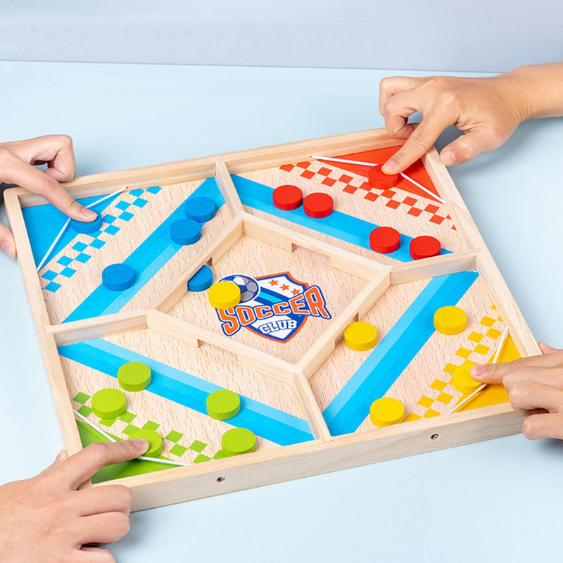 2-in-1 Brettspiel | Familienvergnügen Holz Langlebig Vielseitig Lehrreich-Luzern Mode