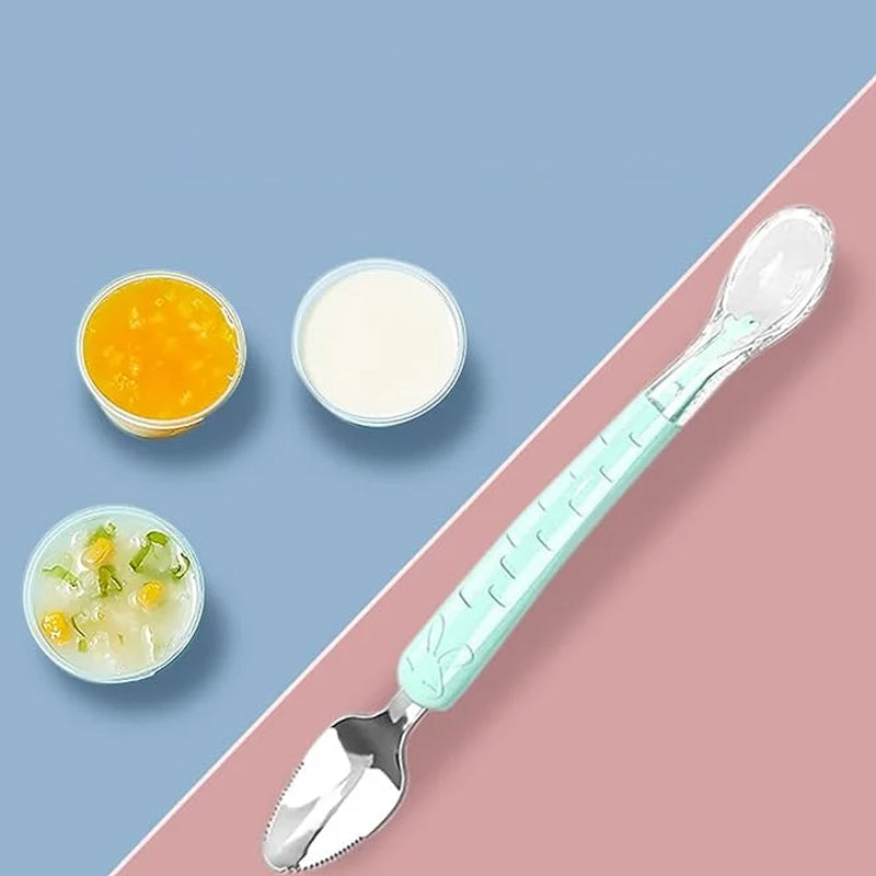 2-in-1 Silikon Baby Löffel | Ergonomisch Komfortabel Langlebig Sicher-Luzern Mode
