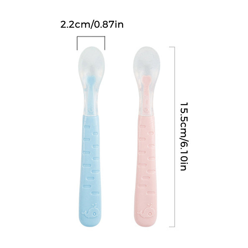 2-in-1 Silikon Baby Löffel | Ergonomisch Komfortabel Langlebig Sicher-Luzern Mode