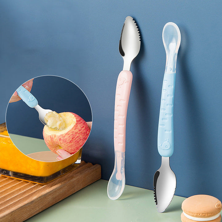 2-in-1 Silikon Baby Löffel | Ergonomisch Komfortabel Langlebig Sicher-Luzern Mode