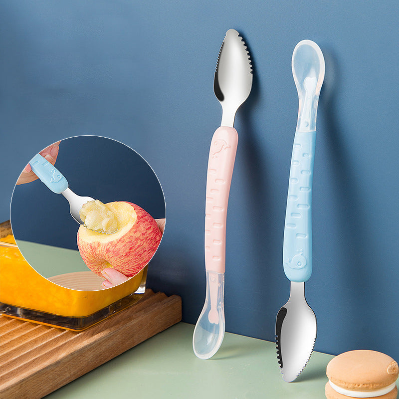 2-in-1 Silikon Baby Löffel | Ergonomisch Komfortabel Langlebig Sicher-Luzern Mode