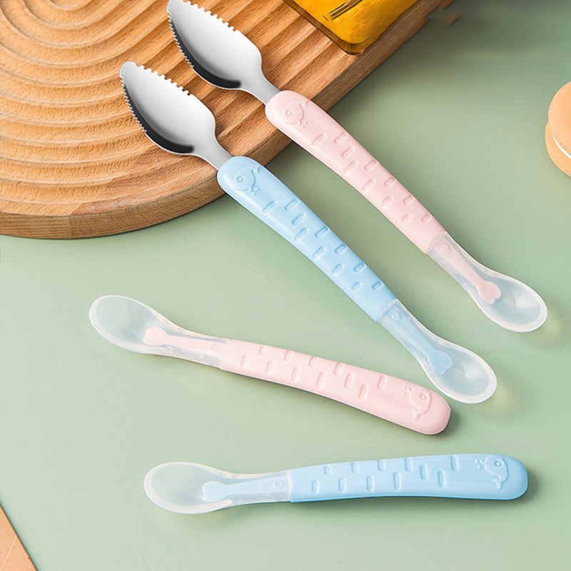 2-in-1 Silikon Baby Löffel | Ergonomisch Komfortabel Langlebig Sicher-Luzern Mode