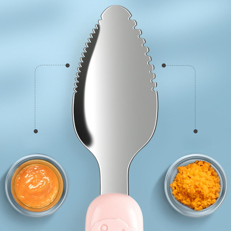 2-in-1 Silikon Baby Löffel | Ergonomisch Komfortabel Langlebig Sicher-Luzern Mode