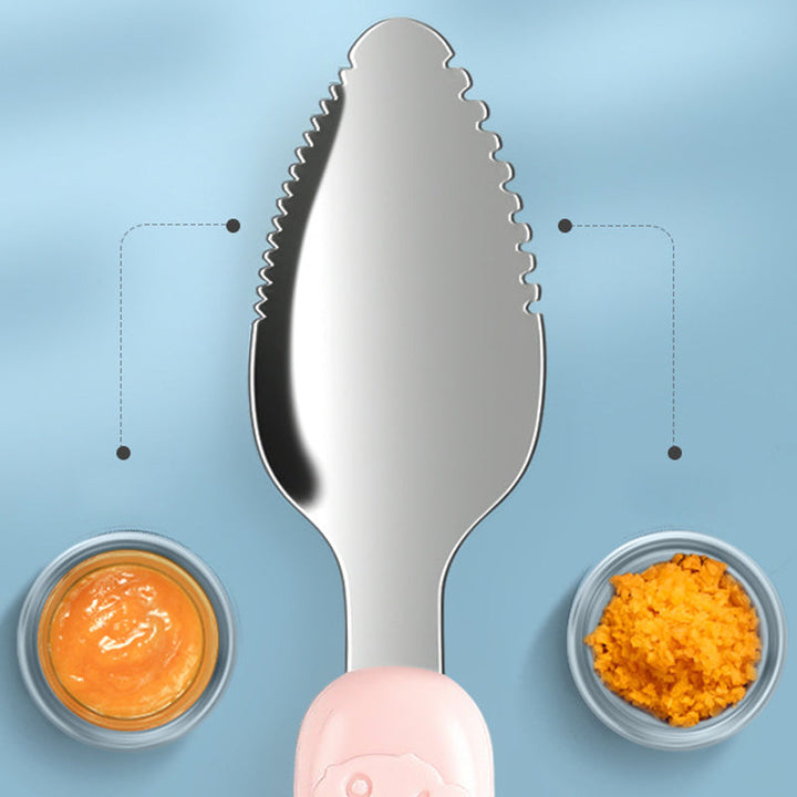 2-in-1 Silikon Baby Löffel | Ergonomisch Komfortabel Langlebig Sicher-Luzern Mode