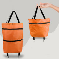 Faltbare Einkaufstasche mit großer Kapazität 30L-Orange-Luzern Mode