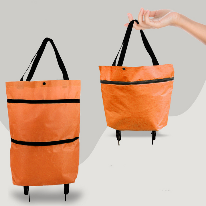 Faltbare Einkaufstasche mit großer Kapazität 30L-Orange-Luzern Mode